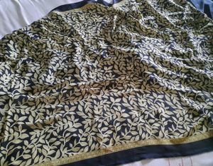 Printed Georgette Saree Full Length