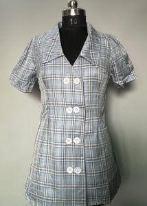 Vintage Plaid Button Down Dress