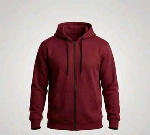 Maroon Zip-Up Hoodie