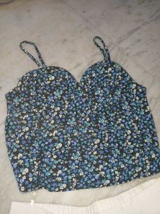 Floral Cami and White Shorts Set