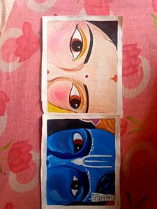 Arcylic Radha Krishna Painting