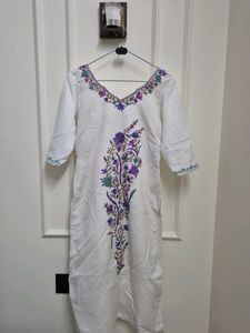 Kashmiri White Kurta