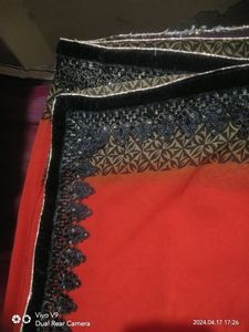 Orange And Coffi  Color Saree