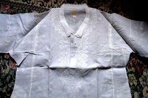 White Chikankari Embroidered Straight Kurta(MEN)