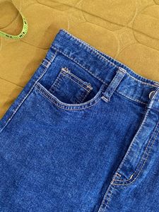 stretchy Denim Mini Skirt waist 30