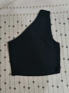 Black One-Shoulder Top