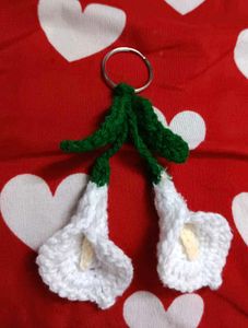 Crochet Lily Flower Keychain