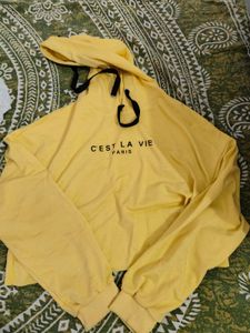 Yellow C'est La Vie Hoodie