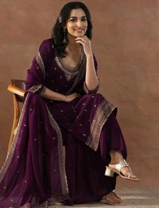 Elegant Purple Kurta Set