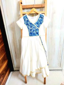 Offwhite Cotton Long Kurti Bust Si,e-30-32