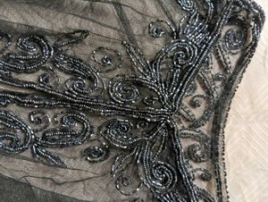Designer net beaded top