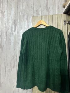 AMI Paris Green Knit Sweater