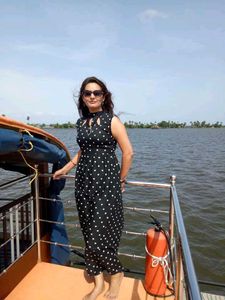 Long One Piece Black Printed