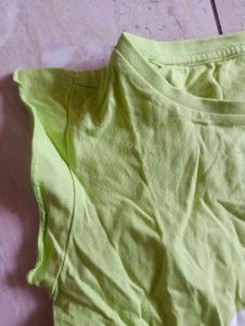 Cute Green Floral Kids Top