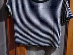 Striped Cropped Tee