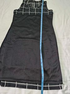 Black &amp; White Grid Dress