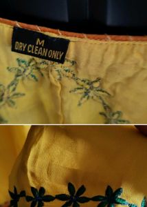 Yellow Embroidered Kurta