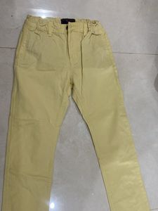Lemon Yellow Casual Trousers