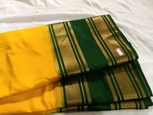 Yellow &amp; Green Saree
