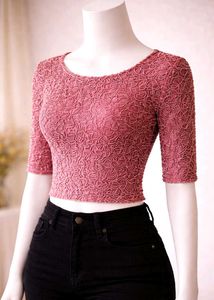 Mauve Lace skirt blouse