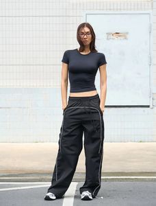 Black Track Pants w/ White Stripes