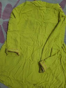 Yellow Embroidered Top