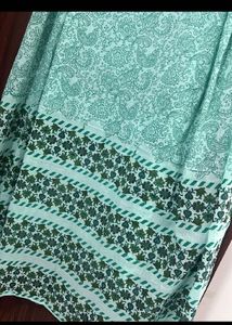 Cotton Sea Green Printed Dupatta