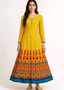 Passion Brand Heavy Designer Embroided Work Gown
