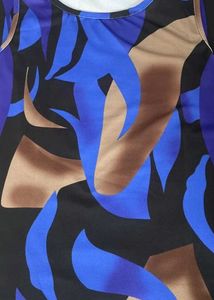 Blue Pattern Bodycon Dress