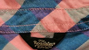 Peach &amp; Purple Checked Shirt