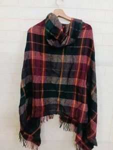 Plaid Hooded Scarf