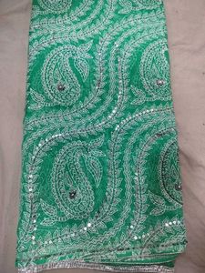 Green Sequin saree