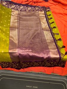 🆕 Vibrant Rich silk cotton saree with Tassel