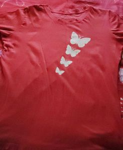 Red Butterfly Graphic Tee