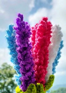 Colorful Knit Lavender Decor