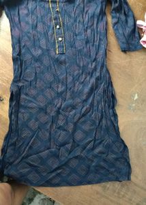 Printed Blue Kurta