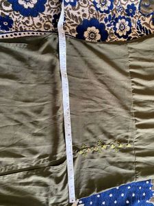 Olive Green Embroidered Kurti