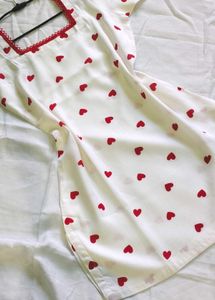 Heart Print Casual Dress