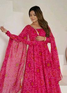 Pink Anarkali Kurta set