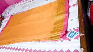 Orange &amp; Pink Traditional Saree