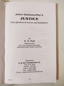 JUSTICE by John Galsworthy