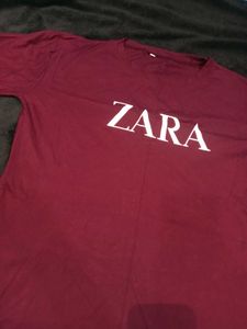 Zara Maroon T-Shirt