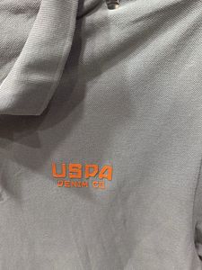 USPA Grey Polo T-shirt
