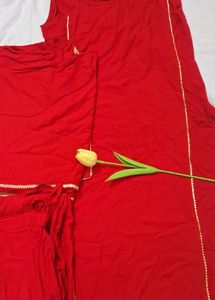 Red Kurta Set