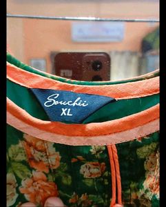 Elegant Green Floral Ethical Dress