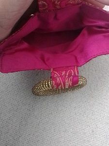Brand New Pink Brocade Mini Bag