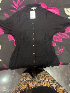 TIE-BELT SHIRT DRESS