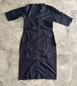 Women&#39;s Navy Blue Polka Dot Kurta