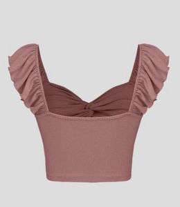 Mauve Ruffle Sleeve Top