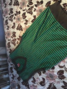 puma green and black stripped knitted sweater